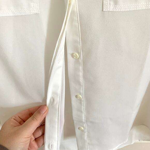 Topshop Pocket Detail Button Down Shirt in White - Picture 6 of 13
